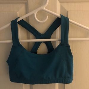Oiselle Hi Twenty bra EUC size 2 Teal